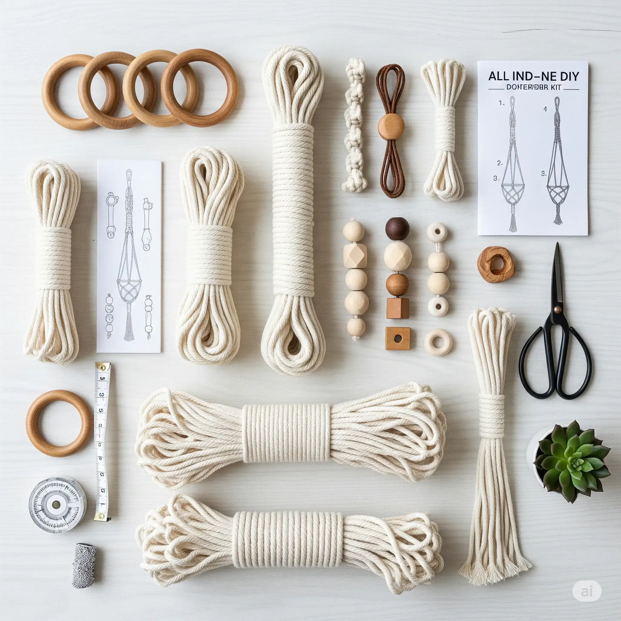 DIY macrame plant hanger kit